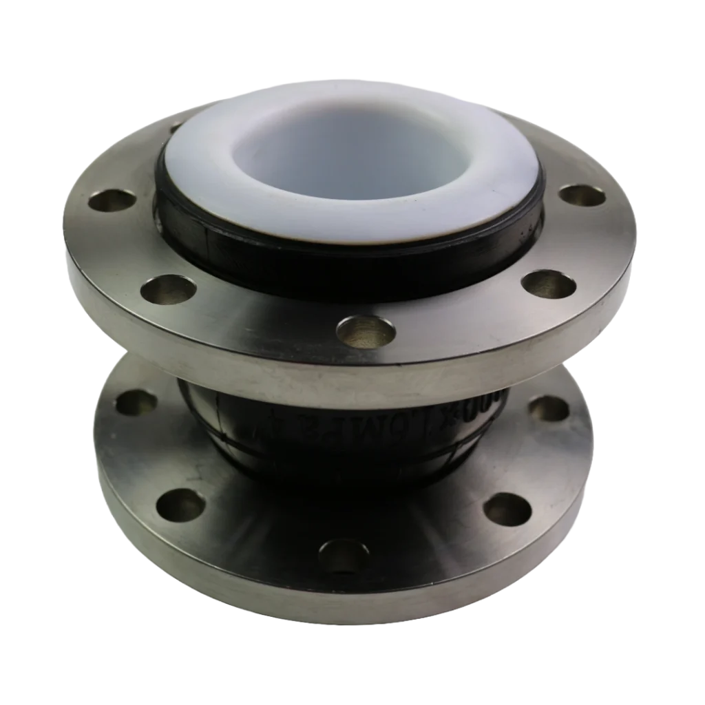 PTFE expansion joint for chemical pipeline systems