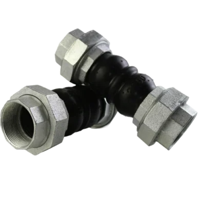 small diameter pipe connector with flexible rubber structure